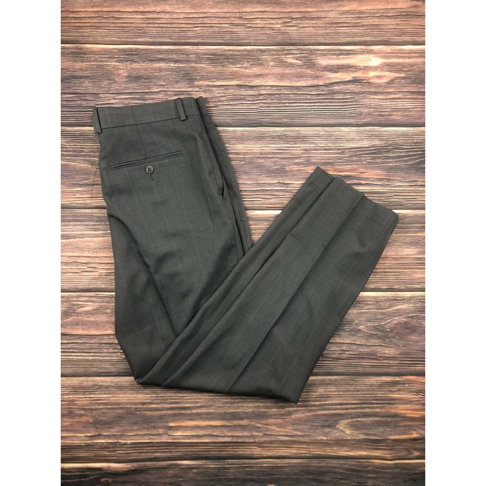 Perry Ellis Portfolio Mens Size 34x32 Gray Dress Pants Work